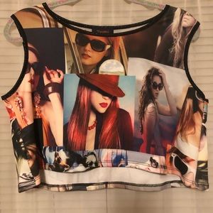 Tmani comic style crop top 2 for $5